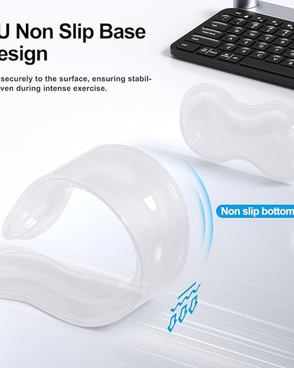 Gel Keyboard and Mouse Wrist Rest Set, Comfort Ergonomic Wrist Support, for Wrist Pain Relief, Computer Keyboard Wrist Rest (Transparent)