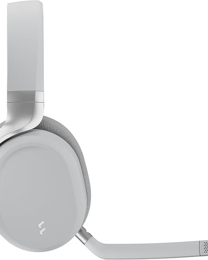 Fractal Design Scape Light - Wireless PC Gaming Headset - Detachable Flip-to-Mute Microphone with Noise Cancellation - Battery Life Up to 40 Hours - Configurable Ambient Lighting - Gray