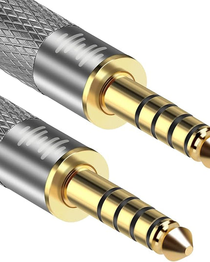 GEEKRIA 4.4mm Male to (1/8'') 3.5mm/2.5mm Balanced Female Headphones Adapter, Aluminum Alloy Conversion Audio Plug, Gold Plated (2 Pack)