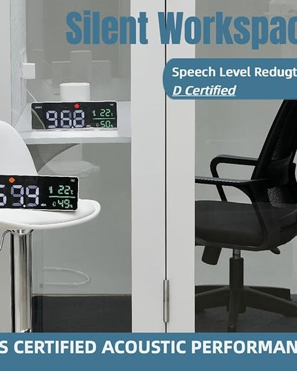 Solo Office Pod, Sound Pod, Mobile Office Pod Booth, SoundProof Booth for Home, Privacy pod, Mobile Roller with Desk, LED Light, Centrifugal Fans and AC USB Ports - White
