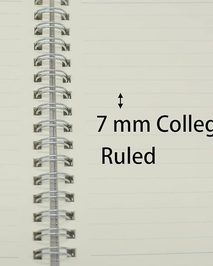 Yansanido 2 Pcs A6 College Ruled Clear Hardcover Spiral Notebooks Journals Planner 5.7 Inch x 4.1 Inch 160 Pages (80 Sheets) Thick Paper (Ruled 2 Pcs)