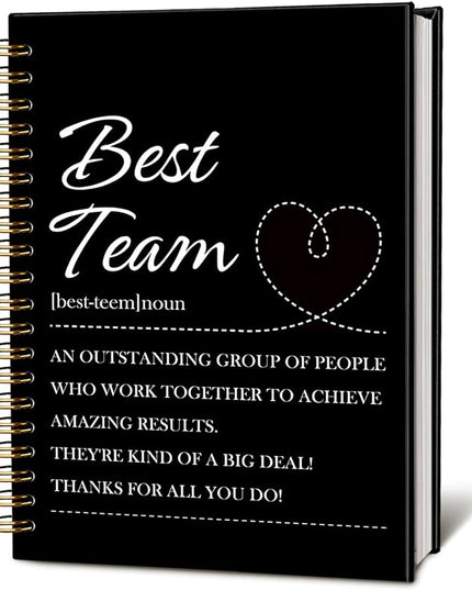 Best Team Definition Office Notebooks for Work, Team Gifts Notebook Journal, Office Gifts for Coworkers, Team Appreciation Gifts, Office Hardcover Spiral Notebook 5.5x8.3 Inch