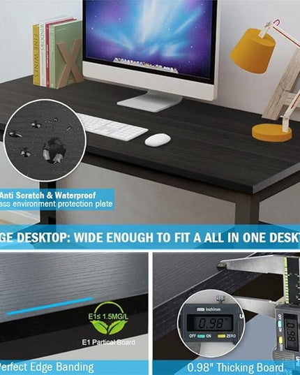 Tribesigns Computer Desk, 47 inch Modern Simple Office Desk Computer Table Study Writing Desk for Home Office, Black