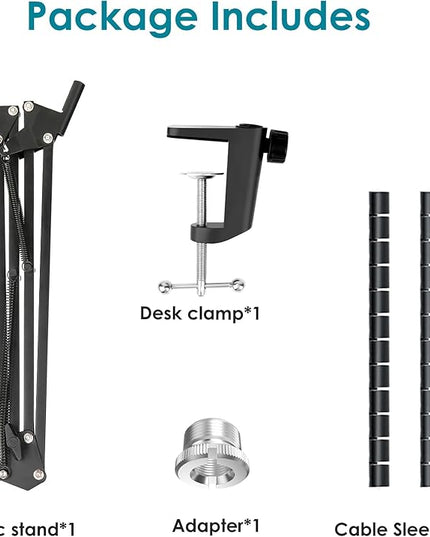 Mic Boom Arm for Razer Seiren V2 X Microphone - Adjustable Mic Arm Compatible with Razer Seiren V2 Pro, Seiren Mini and Seiren X, Mic Stand Great for Streaming, Gaming, Podcast by YOUSHARES