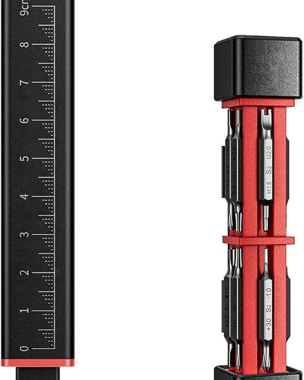 JAKEMY 20 in 1 Metal Precision Screwdriver Set, 10 Pcs Reinforced S2 Steel Precision Double-head Bits, Manual Pen Shaped Screwdriver Kit, Portable Screwdriver Repair Tool Kit