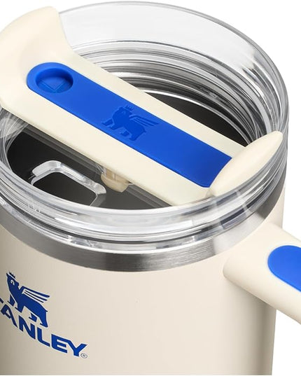 STANLEY Quencher H2.0 Tumbler with Handle and Straw 40 oz | Flowstate 3-Position Lid | Cup Holder Compatible for Travel | Insulated Stainless Steel Cup | BPA-Free | Cream Royal