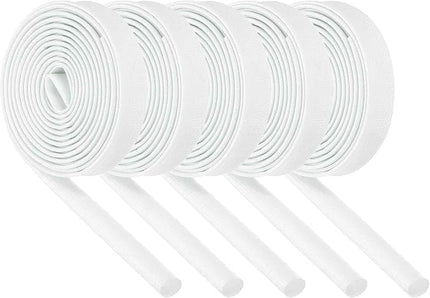 MECCANIXITY 5Pcs Wire Insulation Braid Fire Sleeve,9.8Ft-8mm ID White, High Temp Silicone Coated Fiberglass Sleeving for Automotive Hose Lines Electrical Wiring