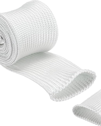 uxcell Insulation Cable Protector,30mm/1.18 Inch-1m/3 Feet High Temp Fiberglass Sleeve White