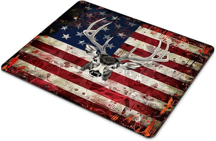 Square Mouse Pad Colorful Deer and National Flag-3,Gaming Mouse Pads for Desk,Soft Computer Waterproof Non-Slip Mouse Mat