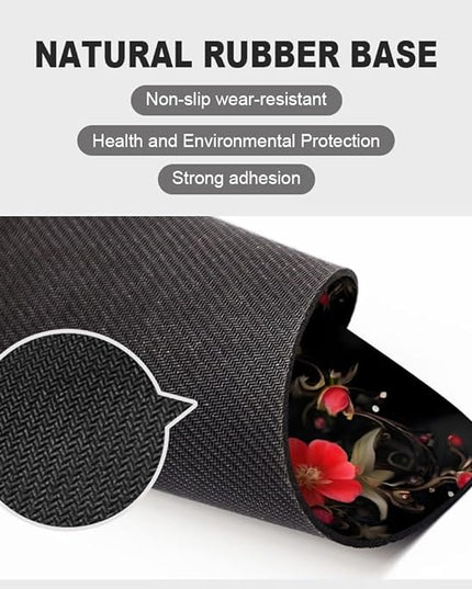 Black Butterfly Square Mouse pad, Texture, Waterproof, Anti Slip Rubber Base, Computer Mouse pad, Laptop Mouse pad