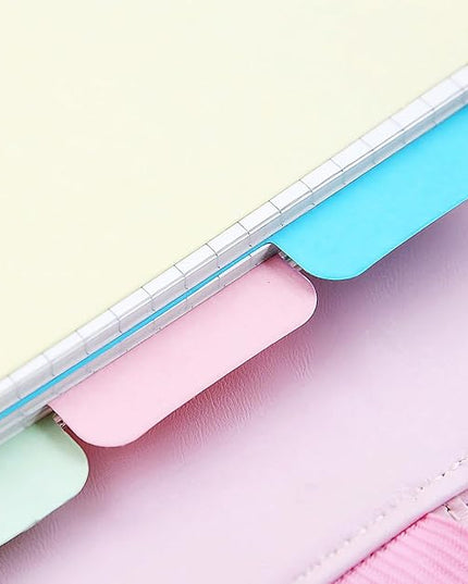 7-Hole Lined Paper Refills for Mini Binder - 100 Sheets/200 Pages 7 Ring Loose Leaf Lined Paper with Binder Dividers, 5.8" x 8.5"