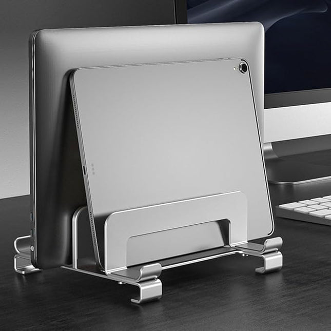 Vertical Laptop Stand Holder, Laptop Holder with Adjustable Dock, 3 in 1 Computer Stand Desktop Laptop Holder for Laptop/Tablet