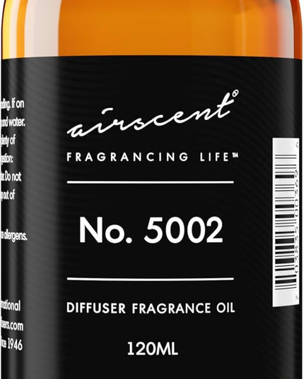 AirScent Creed-Aventus-Inspired Diffuser Oil - No. 5002 Perfume Dupe - Premium Fragrance Oil Blend for Ultrasonic and Waterless Diffusers and Crafting - 120 ml, 4 fl oz Glass Bottle with Dropper