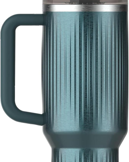 STANLEY Quencher H2.0 Tumbler with Handle and Straw 40 oz | Flowstate 3-Position Lid | Cup Holder Compatible for Travel | Insulated Stainless Steel Cup | BPA-Free | Fluted Marina Shine