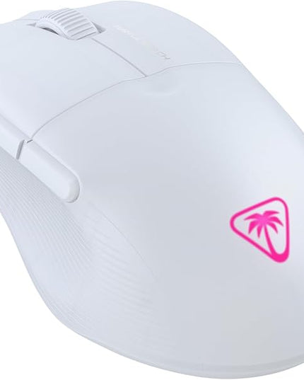Turtle Beach Pure Air Wireless RGB Gaming Mouse, Ultra-Light 54g Ergonomic Design, 26000 DPI Optical Sensor, 125-Hour Rechargeable Battery, Dual Wireless + Bluetooth, Titan Optical Switches – White