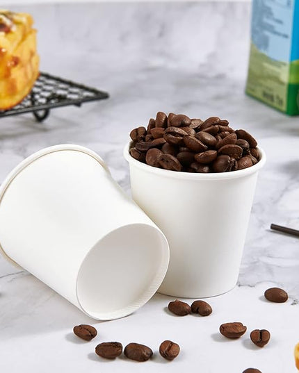 TV TOPVALUE 3 oz Paper Cups 600 Count Disposable Bathroom Mouthwash Espresso White Cups for Party, Picnic, Travel and Events