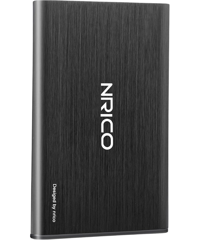 NRICO Ultra Slim 500GB Portable External Hard Drive USB3.0 HDD Storage Compatible for PC, Desktop, Laptop,Mac,PS4, Xbox one (Black, 500, GB)