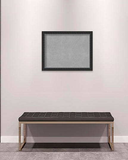 Amanti Art Black Framed Magnetic Board 21x27 Medium Vision Board for use with Magnets, 100% Metal Sheet to Display Items as Office Decor or for Home Organization in mudroom, Kitchen or Kids Room
