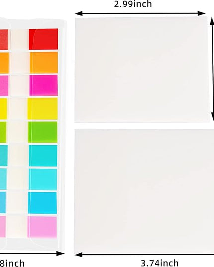 Golcellia Transparent Sticky Notes, See Through Sticky Note, Pastel Colorful Clear Sticky Notes-1040 Sheet Pack (3 Styles) Annotating Books Repositionable Translucent Sticky Tabs
