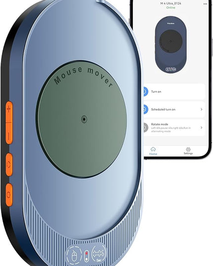 Vaydeer M4 Utra Mouse Mover with APP, Undetectable Mouse Jiggler Device with Remote Control and Timer Function, Driver-Free Shaker Wiggler Mouse Movement Simulation for Computer Awakening-Olive Green
