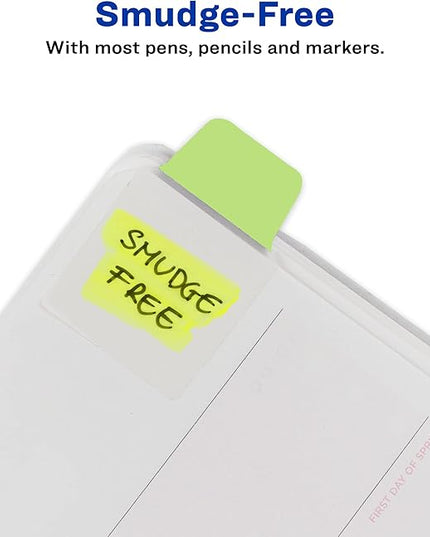 Avery Mini Ultra Tabs, 1" x 1.5", 2-Side Writable, Assorted Pastel Colors, 40 Repositionable Tabs (74761)