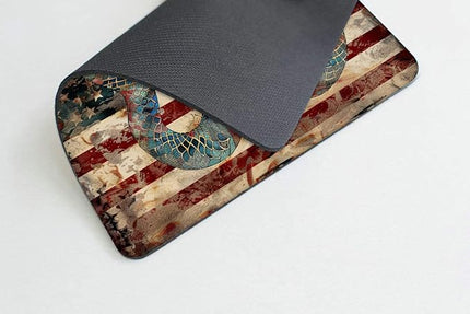 Square Mouse Pad Colorful Mythical Dragon and National Flag-3,Gaming Mouse Pads for Desk,Soft Computer Waterproof Non-Slip Mouse Mat
