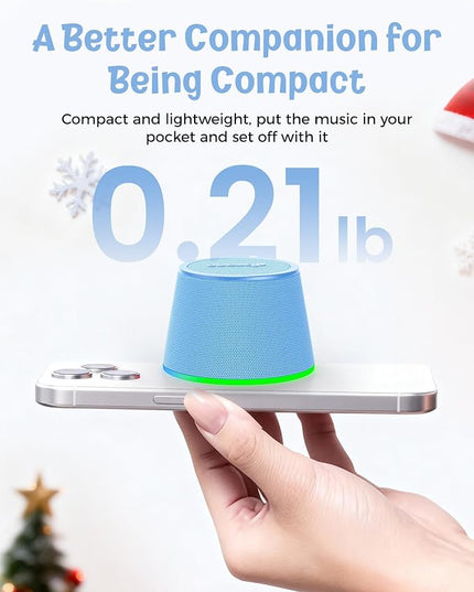 Small Bluetooth Speaker Gifts for Teens: Valentines Gifts for Him Her, 3 IN 1 Portable Magnetic Speaker with 9-Mode Lights, Waterproof Phone Stand for Desk, Cool Birthday Gadget Gifts for Adults