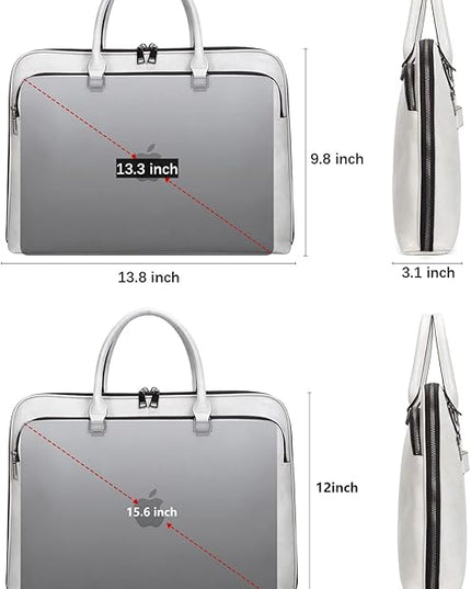 Blofinche Laptop Messenger shoulder bag: Genuine Leather work Briefcase 13.3 15.6 inch designer handbag