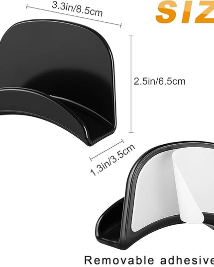 30 Pcs Headphone Hanger Wall Holder Back to School Desk Adhesive Headphone Hook Mount Strong Universal Acrylic Holder Hooks for General Purpose Game Earphone(Black)