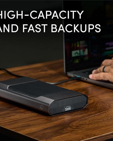 SanDisk Professional 4TB G-Drive Enterprise-Class External Desktop Hard Drive - 7200RPM Ultrastar HDD Inside, USB-C (10Gbps), USB 3.2 Gen 2, Mac Ready - SDPHF1A-004T-NBAAD