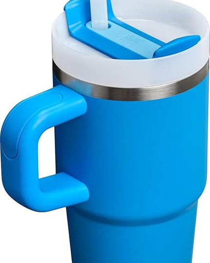 STANLEY Quencher H2.0 Tumbler with Handle and Straw 20 oz | Flowstate 3-Position Lid | Cup Holder Compatible for Travel | Insulated Stainless Steel Cup | BPA-Free | Azure