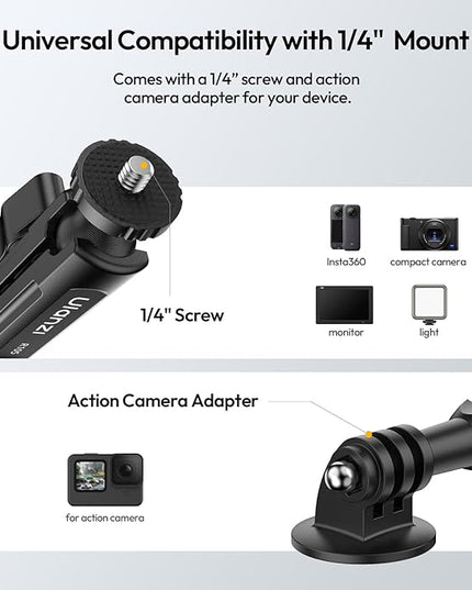 ULANZI R105 Super Clamp Camera Mount with 360° Dual Ballhead Magic Arm, Sturdy Y-Shaped 3-Claw Camera Clamp Mount for GoPro Hero 13/12/11/10/9, Insta360 X5/X4, DJI Osmo Pocket 3/2 Action 5 Pro/4