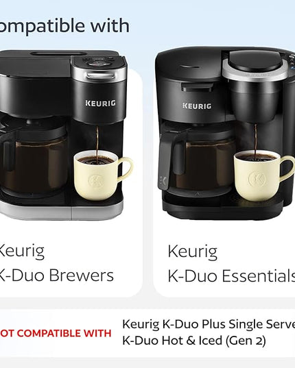 GoodCups Keurig K-Duo Coffee Filter and 2 Reusable K-Cups for K-Duo Essentials - Carafe Basket Coffee Filters and 2 Refillable K-Cups