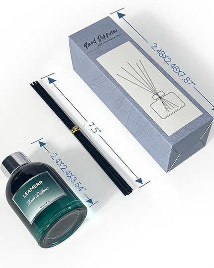 White Tea Reed Diffusers for Home, 4 oz (120mL) Aromatherapy for Relaxation & Air Freshener. Perfect for Home, Bathroom, Office & Room Decor, Calming Botanical Scent