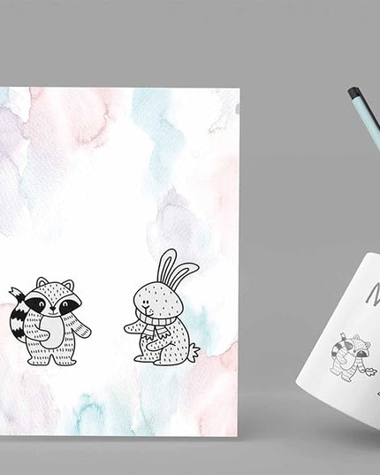 DUGUTUL Watercolor Stationary Paper, 100 gsm Printer Paper 8.5 x 11, 12 designs, Double-Sided, Colored Paper for Writing Letters and Invitations, Writing Paper for Business or Personal Use (48)