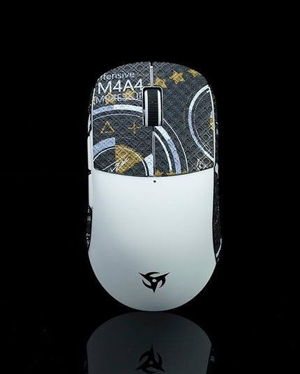 Grip Tape for Vaxee x Ninjutso Sora 4K - Anti-Slip,Enhanced Control, Sweat Resistance,Improves FPS Gaming Grip & Mouse Protection [Pre-Cut] M4A4 0.4mm