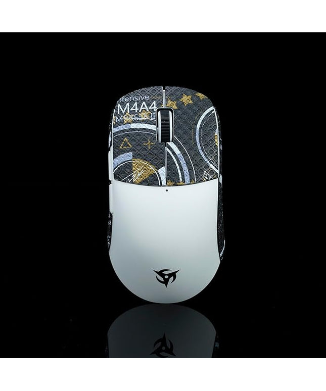 Grip Tape for Vaxee x Ninjutso Sora 4K - Anti-Slip,Enhanced Control, Sweat Resistance,Improves FPS Gaming Grip & Mouse Protection [Pre-Cut] M4A4 0.4mm