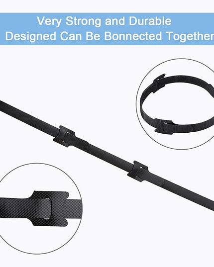 Reusable Cable Ties, 126 PCS 8 Inches Adjustable Cord Straps Wire Organizer Cord Wrap and Hook Loop Cable Management