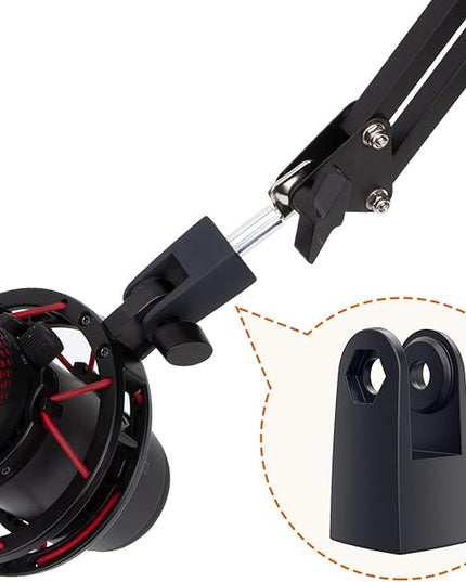 SUNMON Microphone Mount Adapter for HyperX QuadCast, Replacement for HyperX QuadCast Mount Adapter, Mic Stand Adapter for 3/8" Boom Arm