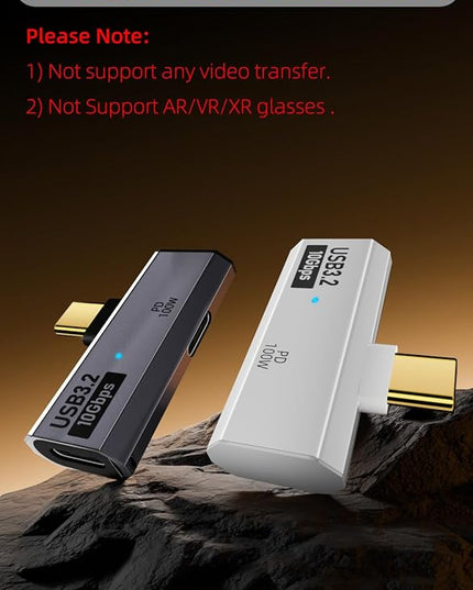 AreMe USB C Splitter (Not for Video), 2-in-1 Dual USB C Headphone and Charger Adapter Audio Dongle with PD 100W for Rog Ally, Steam Deck, iPhone 15/16, iPad (Grey)