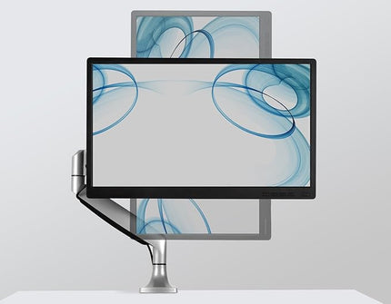 Mount-It! Single Monitor Arm Desk Mount | Gas Spring Monitor Arm | Full Motion Articulating Height Adjustable | Fits 21 22 23 24 27 30 32 Inch VESA Compatible Computer Screen | Clamp and Grommet Base