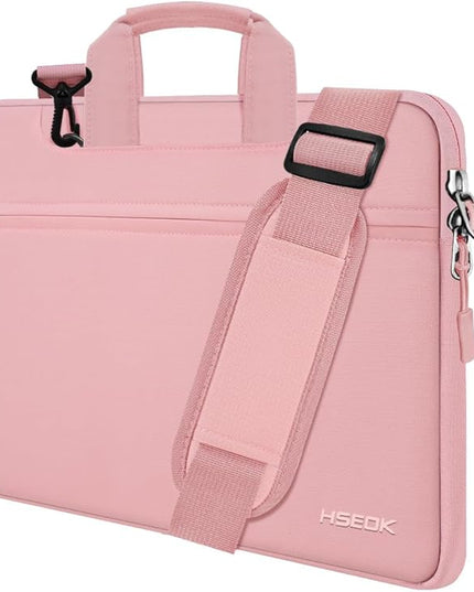 Hseok 17.3 Inch Laptop Shoulder Bag for Most 17.3" Dell Asus HP Lenovo Notebooks, Pink