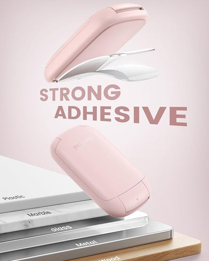 Lamicall Headphone Stand, Sticky Headset Holder - Foldable Headphone Holder Hook Mount, Adhesive Headset Hanger Clip Under Desk, Earphone Clamp for Airpods Max, HyperX, Sennheiser, Pink