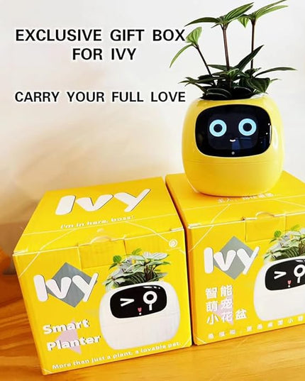 Intelligent Flower Pot, Electronic Bud, Maintenance Plant Assistant, Fun Interactive Flower Pot, Indoor Green Planting Monitoring, LCD Screen Display, Cell Phone APP Connection (Green)