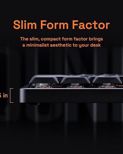 IQUNIX Magi65 Pro Low Profile Mechanical Keyboard Wireless 65% Keyboard Ultra Slim for Creamy Typing, Hot Swappable, RGB Backlit, PBT Keycaps, Aluminum Case, BT/2.4G/USB-C, Mac/Windows (Shadow Black)