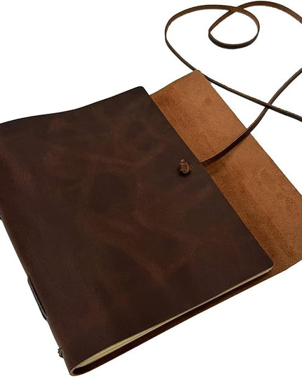 Large Notebook Journal - Genuine Leather Journals for Writing A4 Size Diary 8x10 Inch, Notepad For Women and Man, Gifts,Work,Travel Rustic Brown