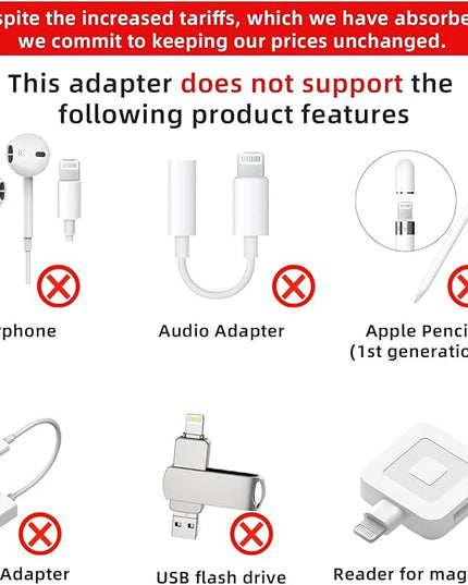 4 Pack Lightning to USB C Adapter for iPhone 15/16/17 Pro/17 Pro Max,for iPhone 17/16 Charger,17/16 Accessories,Fast Charging & Data Transfer,USB C Charger Connector Cable,Not for Audio/OTG