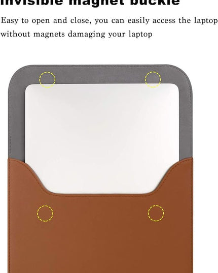 MOSISO Laptop Case 13 inch, 13 inch Laptop Sleeve Compatible with MacBook Air M4 M3 M2 M1 2025-2018 / Pro M2 M1 2025-2016, Faux Suede Leather Case with Small Bag, Brown