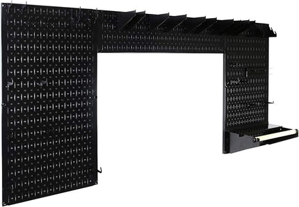 Wall Control Woodworking Tool Storage Organization Kit - Lazy Guy DIY Edition Wood Working Tool Supply Organizer for Do-It-Yourself Woodworkers and Makers (Black Pegboard)