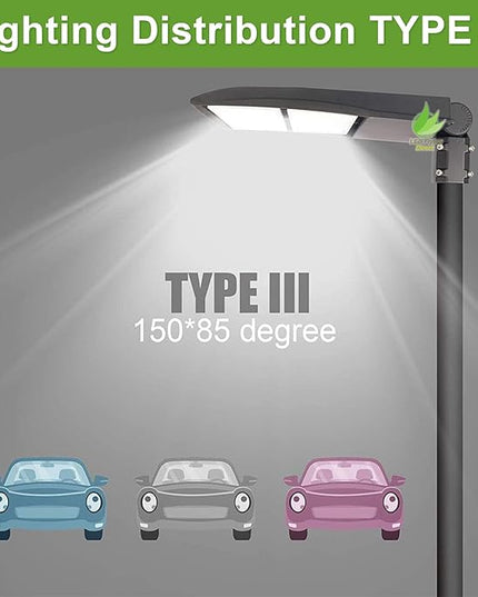 LED Flying Direct 300W LED Parking Lot Lights, 20KV Surge Protection LED Shoebox Lights with Slip Fitter Mount, 5000K 1000W MH/HPS Equiv. 39,000LM - 40,500LM, DLC Premium UL cUL AC 100-277V